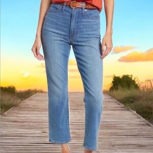 NWT MADEWELL The Perfect Vintage Crop Jean in Cartigan Wash 25
